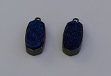 NGP6922 10*22mm - 12*25mm freeform plated druzy quartz pendants