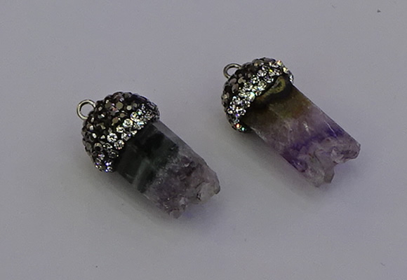 NGP6957 12*20mm - 10*25mm freeform amethyst pendants wholesale