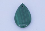 NGP700 15*25mm flat teardrop natural malachite gemstone pendant