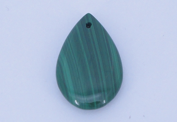 NGP700 15*25mm flat teardrop natural malachite gemstone pendant