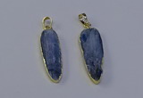 NGP7049 13*35mm - 14*40mm flat teardrop blue kyanite pendants