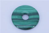 NGP705 35mm natural malachite gemstone donut pendant