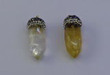 NGP7058 12*30mm - 15*35mm faceted bullet citrine pendants