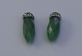 NGP7064 12*30mm - 15*35mm faceted bullet green aventurine pendants