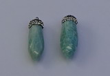 NGP7065 12*30mm - 15*35mm faceted bullet amazonite pendants