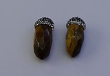 NGP7069 12*30mm - 15*35mm faceted bullet yellow tiger eye pendants