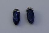 NGP7073 12*30mm - 15*35mm faceted bullet lapis lazuli pendants