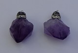 NGP7088 25*35mm - 28*45mm faceted nuggets amethyst pendants