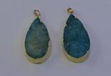 NGP7130 25*45mm - 26*50mm teardrop druzy agate pendants wholesale