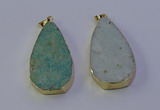 NGP7135 25*50mm - 28*55mm freeform amazonite gemstone pendants