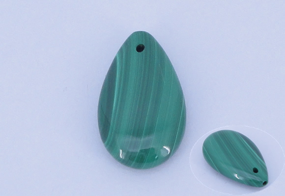 NGP714 12*20mm flat teardrop natural malachite gemstone pendant