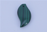 NGP715 15*37mm marquise natural malachite gemstone pendant