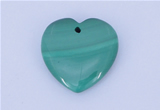 NGP716 30*30mm heart natural malachite gemstone pendant