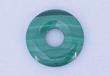 NGP718 8*25mm natural malachite gemstone donut pendant