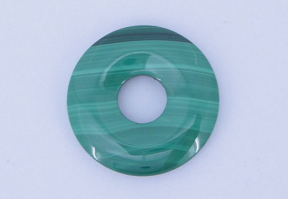 NGP718 8*25mm natural malachite gemstone donut pendant