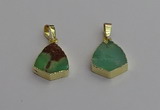 NGP7240 15*20mm australia chrysoprase pendants wholesale