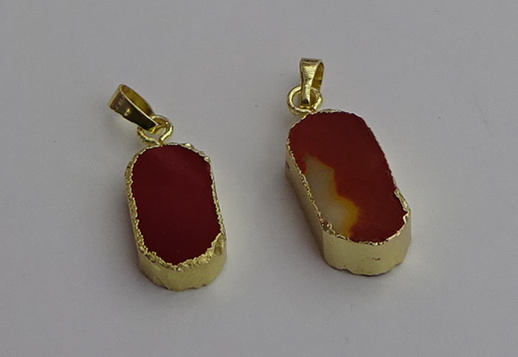 NGP7244 10*20mm - 10*22mm oval mookaite gemstone pendants