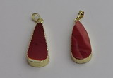 NGP7245 10*40mm flat teardrop mookaite gemstone pendants