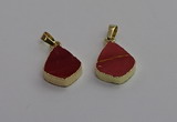 NGP7246 15*20mm flat teardrop mookaite gemstone pendants