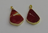 NGP7247 22*35mm flat teardrop mookaite gemstone pendants