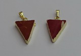 NGP7250 18*25mm triangle mookaite gemstone pendants