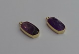 NGP7260 13*25mm faceted freeform amethyst pendants wholesale