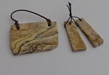 NGP7278 10*25mm - 25*45mm freeform picture jasper pendants sets