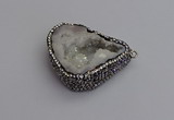 NGP7282 25*35mm - 35*40mm freeform plated druzy agate pendants