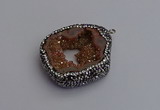 NGP7284 25*35mm - 35*40mm freeform plated druzy agate pendants