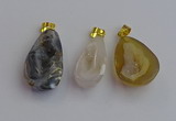 NGP7430 15*25mm - 20*30mm freeform druzy agate pendants