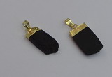 NGP7437 12*30mm - 15*35mm freeform black obsidian pendants