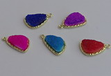 NGP7439 15*20mm freeform druzy quartz pendants wholesale