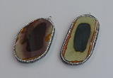 NGP7471 30*50mm - 35*55mm freeform imperial jasper beads