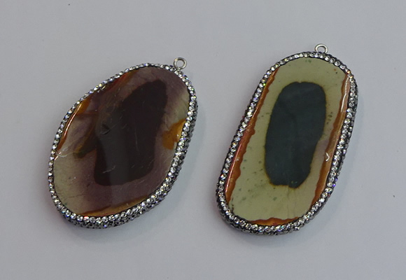 NGP7471 30*50mm - 35*55mm freeform imperial jasper beads