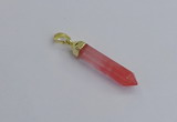 NGP7540 8*40mm sticks cherry quartz pendants wholesale