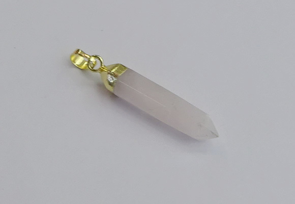 NGP7542 8*40mm sticks rose quartz pendants wholesale