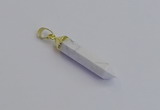 NGP7543 8*40mm sticks white howlite pendants wholesale