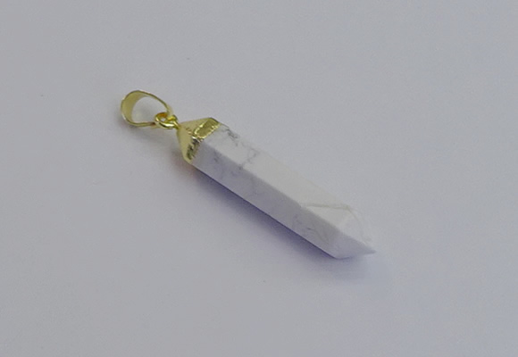 NGP7543 8*40mm sticks white howlite pendants wholesale