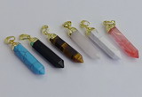 NGP7550 8*40mm sticks mixed gemstone pendants wholesale