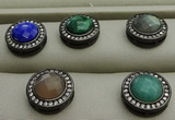 NGP7585 16mm coin mixed gemstone pendants wholesale