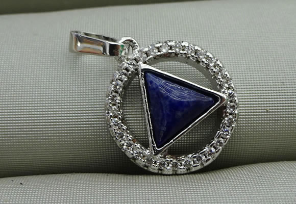 NGP7597 13mm coin lapis lazuli gemstone pendants wholesale