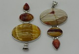 NGP8015 50*82mm - 52*86mm mookaite gemstone pendant set jewelry