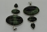 NGP8021 50*82mm - 52*86mm kambaba jasper pendant set jewelry