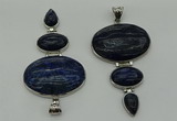 NGP8034 50*82mm - 52*86mm lapis lazuli pendant set jewelry