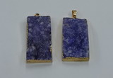 NGP8523 25*50mm - 27*53mm rectangle druzy agate pendants