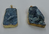 NGP8568 28*45mm - 35*50mm freeform druzy agate pendants wholesale