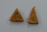 NGP8575 18*25mm - 25*40mm triangle druzy agate pendants wholesale