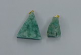 NGP8580 18*25mm - 25*40mm triangle druzy agate pendants wholesale