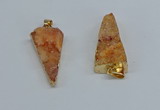 NGP8594 13*40mm - 20*35mm triangle druzy agate pendants wholesale