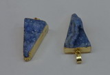 NGP8598 13*40mm - 20*35mm triangle druzy agate pendants wholesale